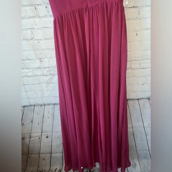 azazie Dark Purple / Pink long polyester formal dress size L - Picture 11 of 15